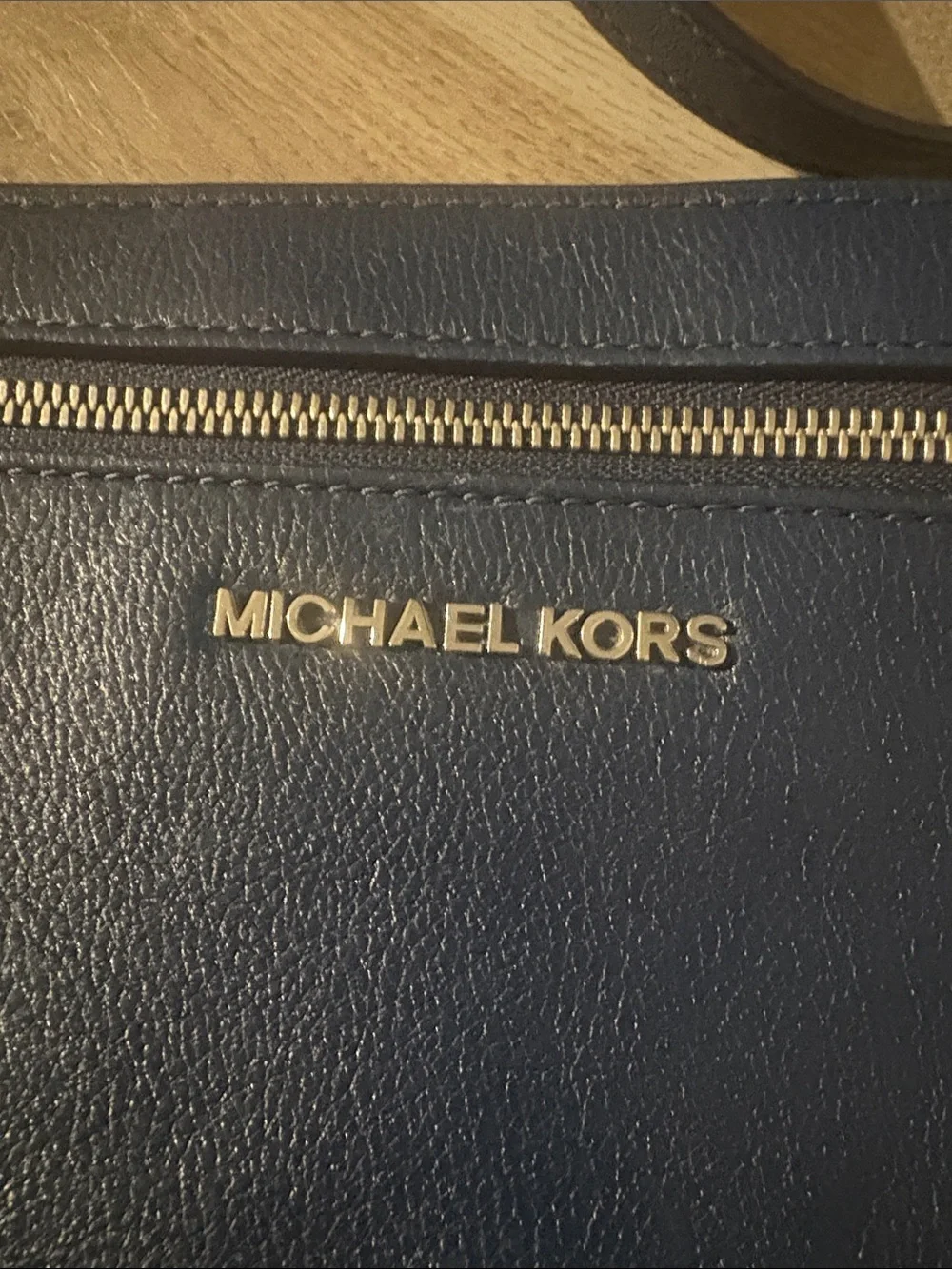 Michael Kors Dark Blue Leather Crossbody Bag